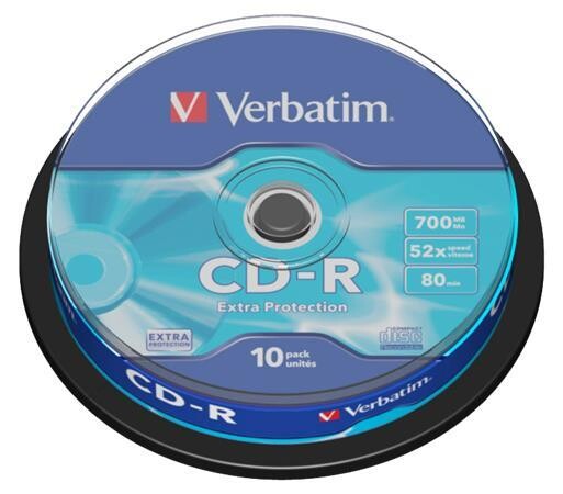 Verbatim 700 MB 52x hengeres 10db/cs CD