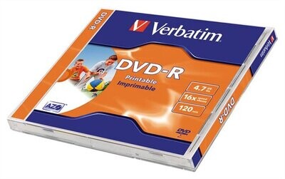 DVD-R Verbatim nyomtatható 16x CD tok