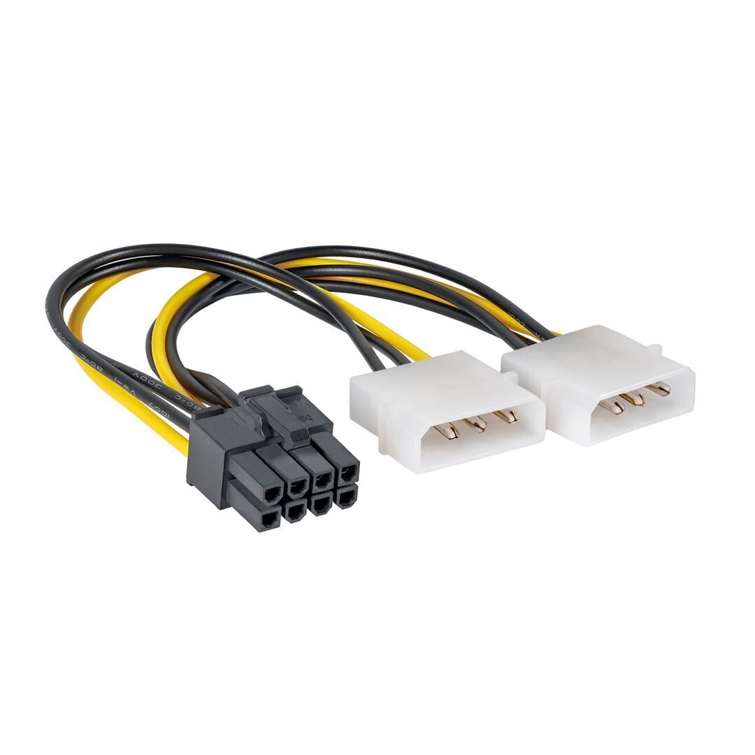 Kolink KKTP0408 Y tápelosztó 2x5.25&gt;&gt;8pin VGA-hoz Kábel
