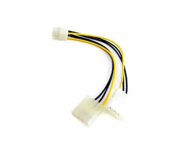 Kolink KKTP0406 Y tápelosztó 2x5.25&gt;&gt;6pin VGA-hoz Kábel