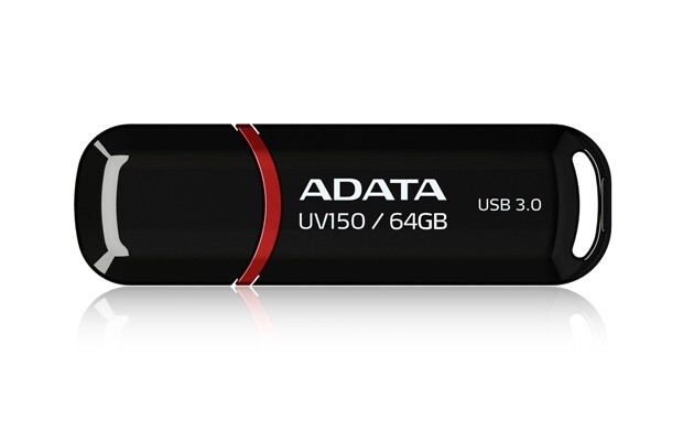 Adata 64GB USB3.2 AUV150-64G-RBK Pendrive, Szín: Fekete