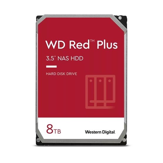 HDD 3,5" WD 8TB SATA3 7200rpm 256MB Red Plus (CMR)  - WD80EFZZ