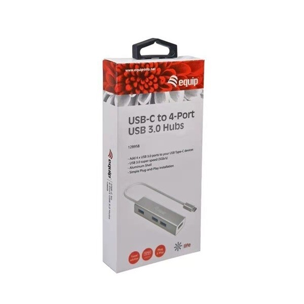 Equip-Life 128958 4 portos USB-C HUB