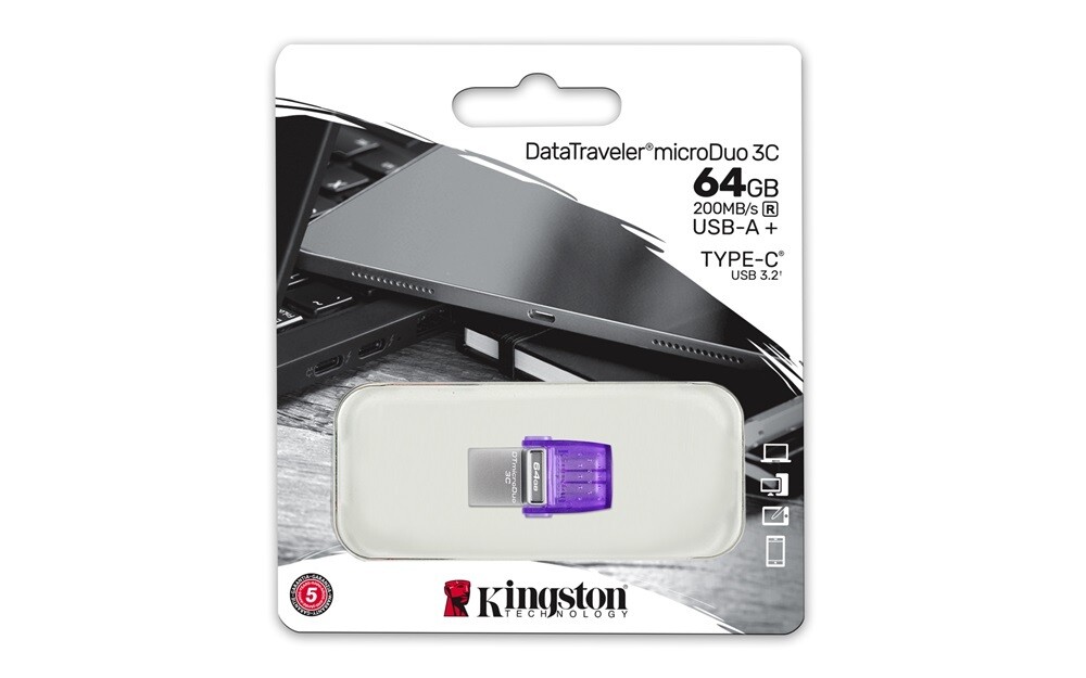 Kingston 64GB DTDUO3CG3 USB type-C /USB3.2 Pendrive