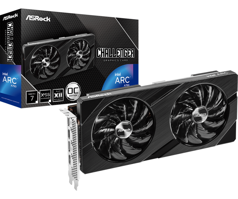 ASRock Intel ARC A750 Challenger D 8GB OC PCIe VGA