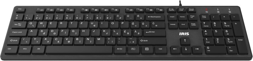 IRIS B-23 USB fekete Slim billentyűzet