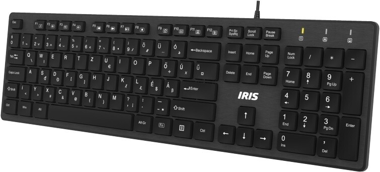 IRIS B-23 USB fekete Slim billentyűzet