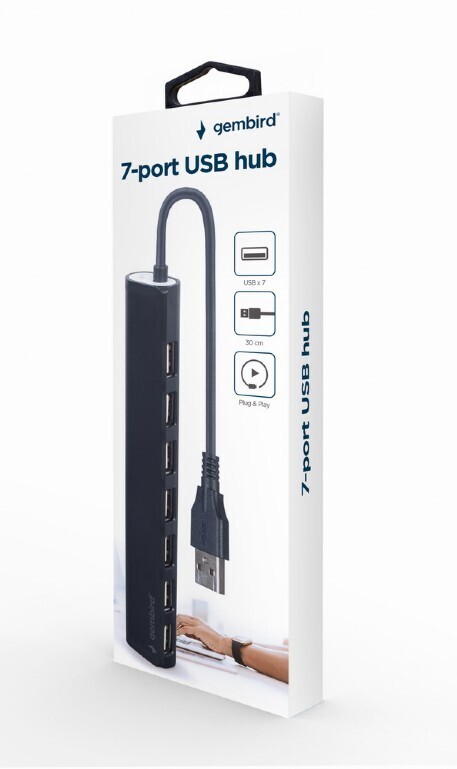 Gembird USB 2.0 HUB UHB-U2P7-04 7 port