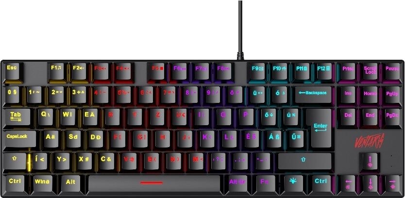 Ventaris Malevik RGB mechanikus billentyűzet HU (blue switch)