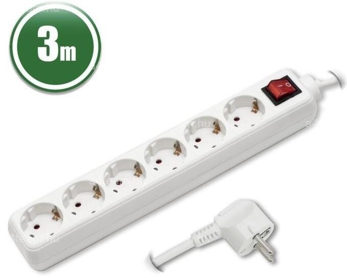 Delight 6-os 3m 20231 Hálózati elosztó