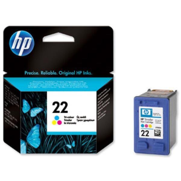 HP 22 - color (cyan, magenta, yellow) - original - ink cartridge