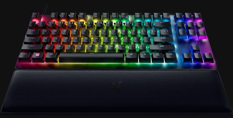 Razer Huntsman V2 TKL US (Purple Switch) mechanikus gamer billentyűzet