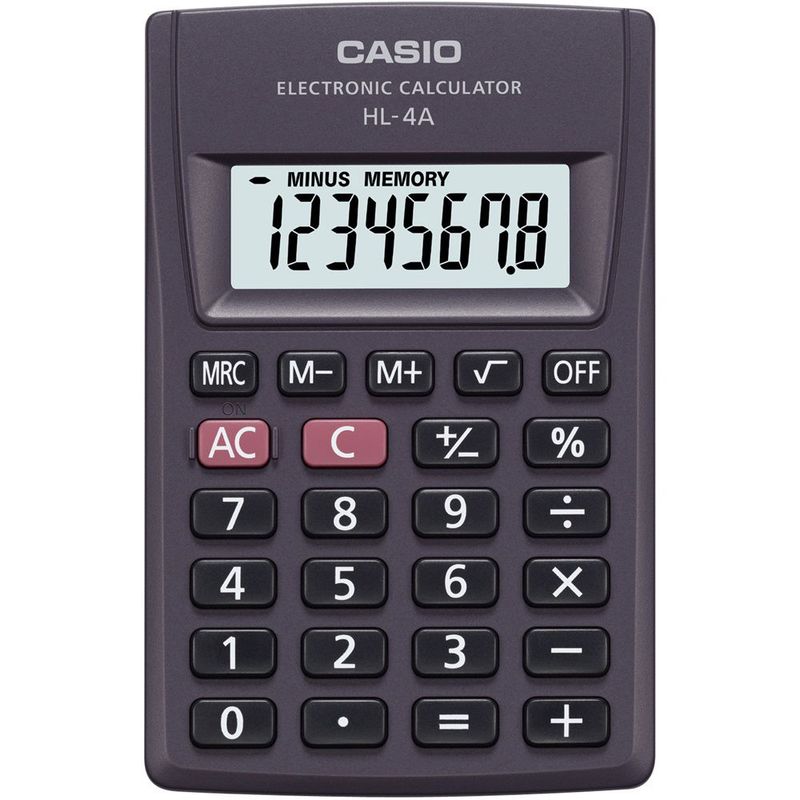 Casio HL-4A-S Zsebszámológép Silver