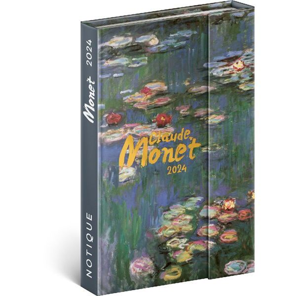 Realsystem 2024-es 5412 Claude Monet B6 mágneses zsebnaptár