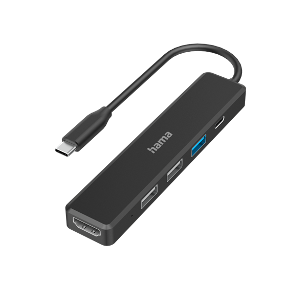 Hama USB 3.2 GEN1 TYPE-C 5IN1 Docking Adapter Black
