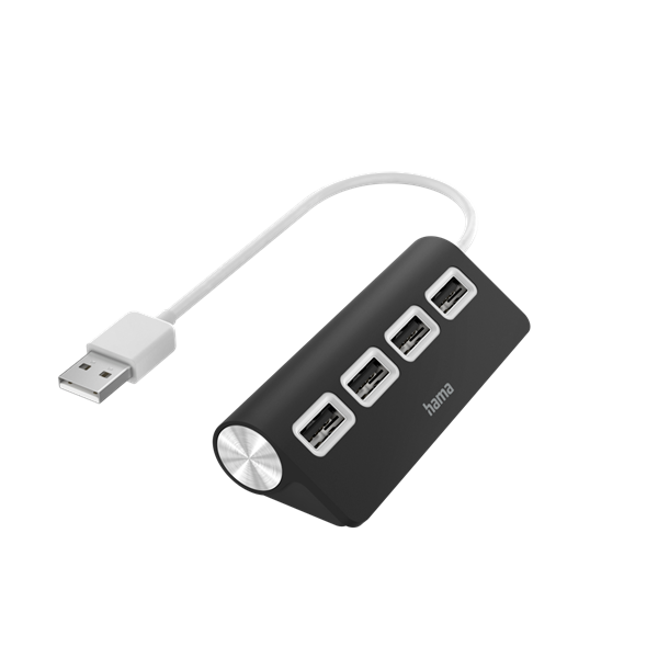 Hama USB 2.0 HUB 4xport Black