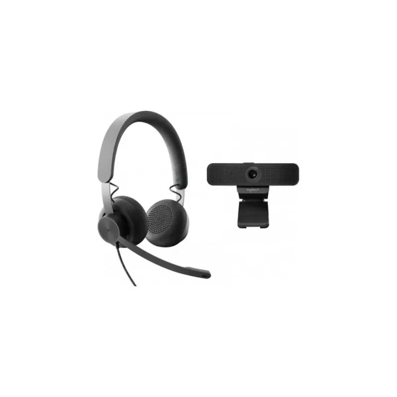 Logitech C925e Webkamera Black + UC-Kompatibilis Zone Wired Headset Black