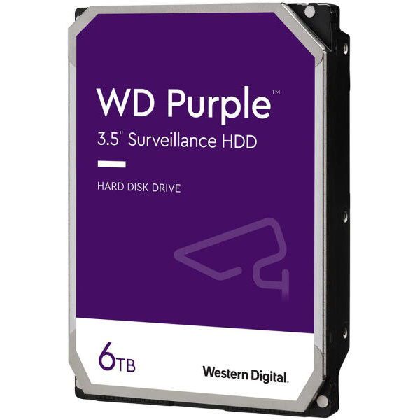 WD Hard Drive Purple WD64PURZ - 6 TB - 3.5&quot; - SATA 6 GB/s