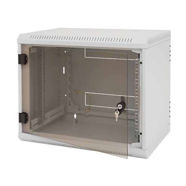 Triton 19&quot; 9U 495mm mély egyrészes fali rack szekrény