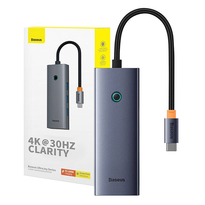Baseus B00052801811-00 UltraJoy 5in1 szürke HUB