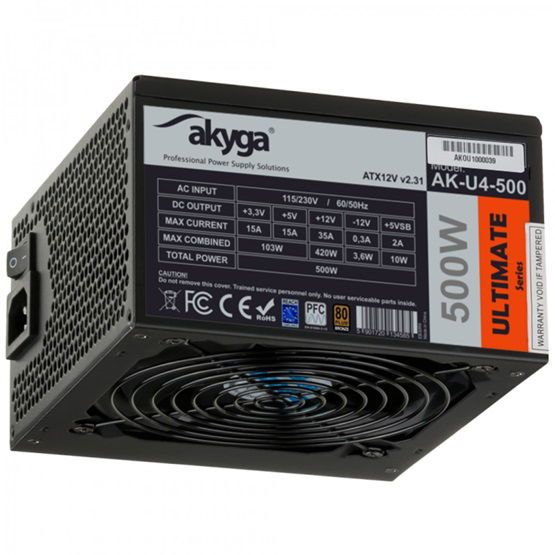 Akyga Ultimate 500W 80+ Bronze tápegység - AK-U4-500