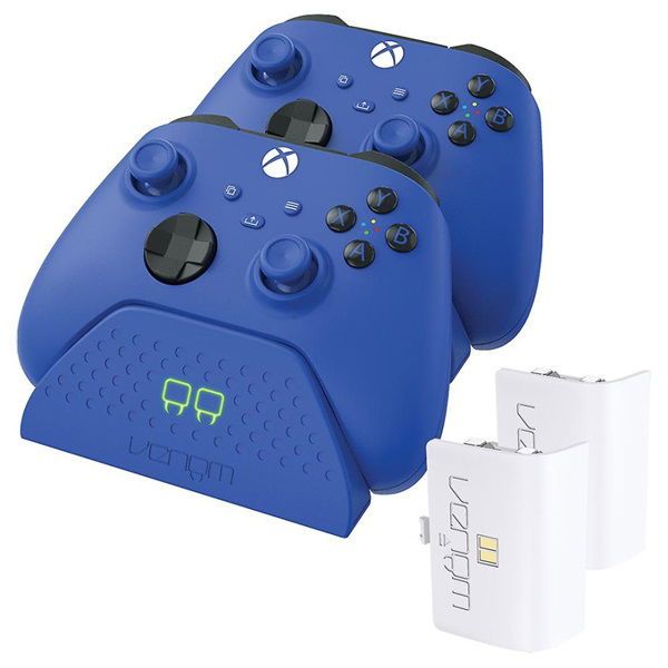 Venom VS2888 Xbox Series S &amp; X kék dupla töltőállomás + 2 db akkumulátor