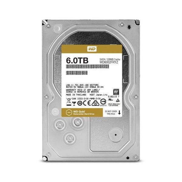 Western Digital 3,5&quot; 6000GB belső SATAIII 7200RPM 128MB Gold WD6002FRYZ winchester