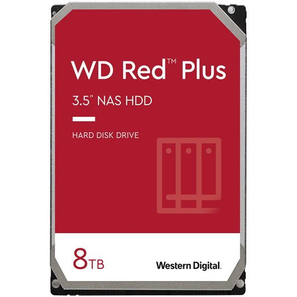 Western Digital 3,5&quot; 8000GB belső SATAIII 7200RPM 256MB RED PLUS WD80EFBX winchester 3 év