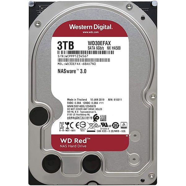Western Digital 3,5&quot; 3000GB belső SATAIII 5400RPM 256MB RED WD30EFAX winchester 3 év
