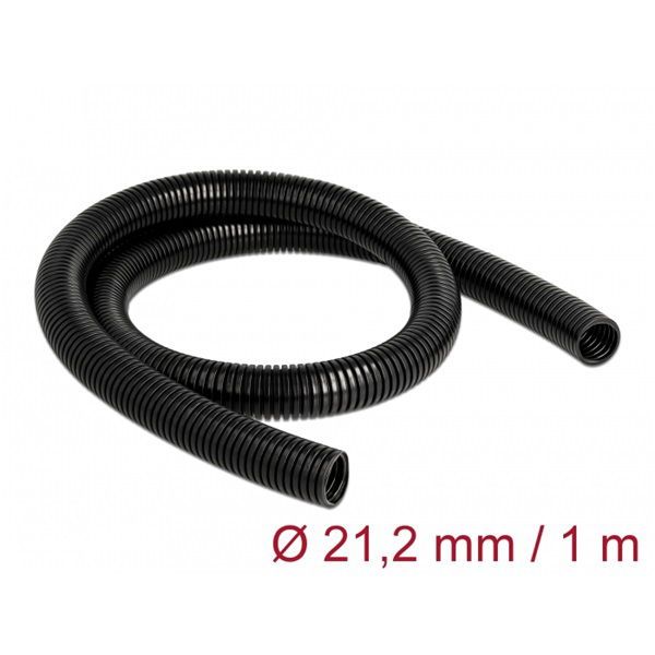 Delock 60458 1mx21,2mm fekete kábelvédő borítás