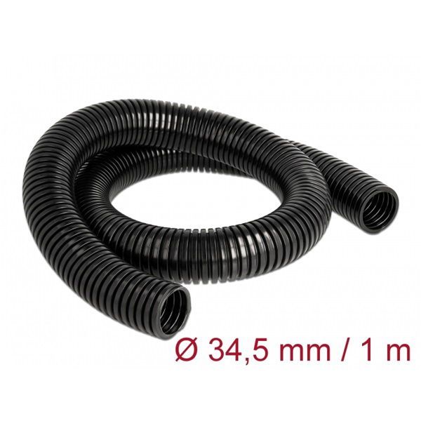 Delock 60460 1mx34,5mm fekete kábelvédő borítás