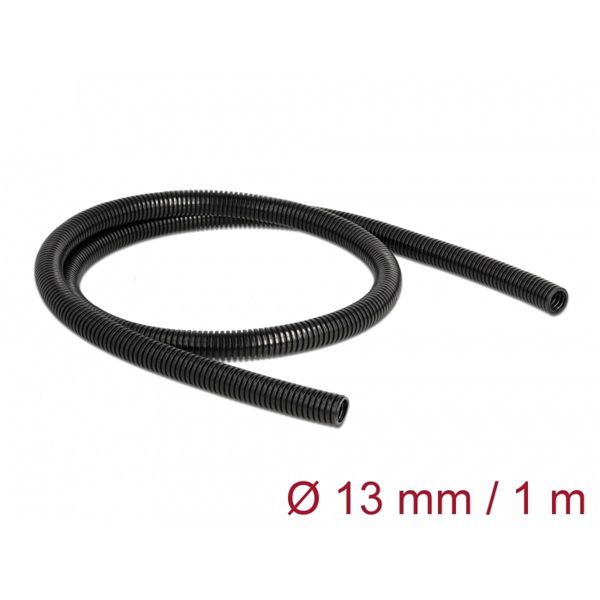 Delock 60457 1mx13mm fekete kábelvédő borítás