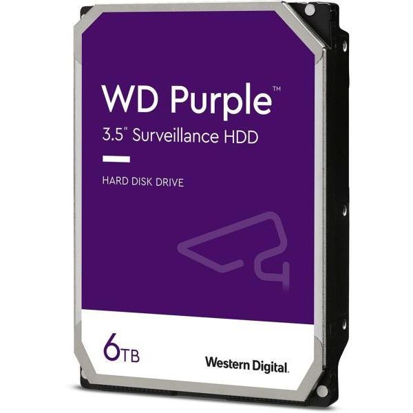 Western Digital 3,5&quot; 6000GB belső SATAIII 5400RPM 128MB PURPLE WD62PURZ winchester 3 év