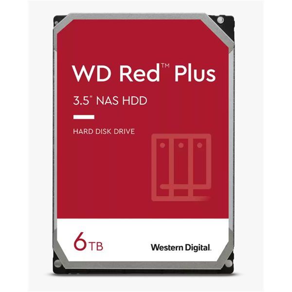 Western Digital 3,5&quot; 6000GB belső SATAIII 5400RPM 128MB RED PLUS WD60EFZX winchester 3 év