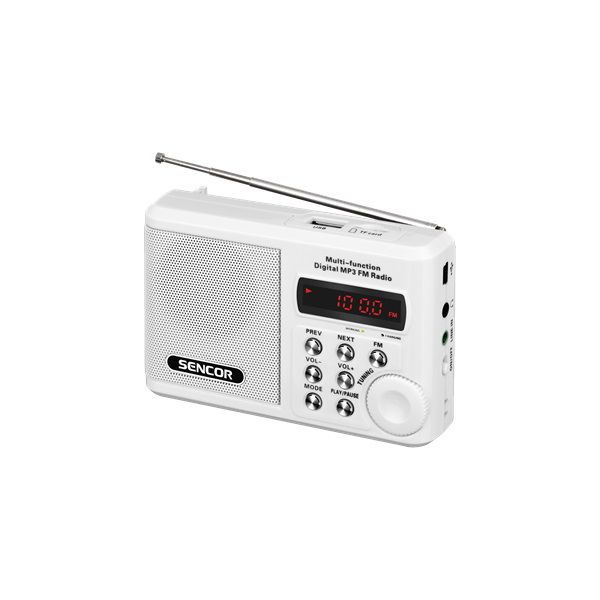 Sencor SRD 215 W fehér MP3 lejátszó és kisrádió