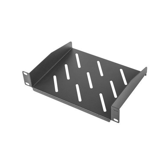 Lanberg AK-1012-B 10&quot; 1U MÉLY:180mm MAX: 20kg fix fekete tálca 2 ponton rögzített csavarral