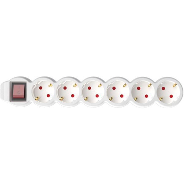Home NV 6K-10/WH/1,5 6 aljzat 10 méter 3x1,5mm2 fehér kapcsolós elosztó