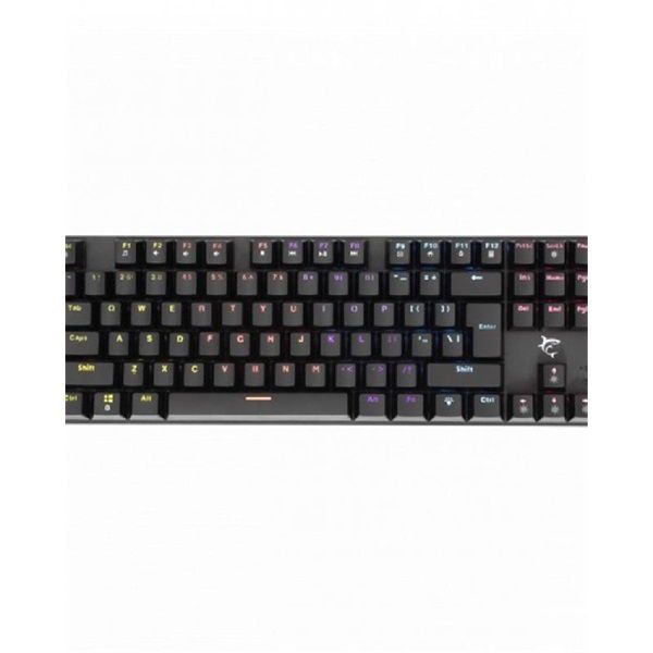 White Shark COMMANDOS GK-2106B/BL-HU fekete mechanikus magyar (blue switch) gamer billentyűzet