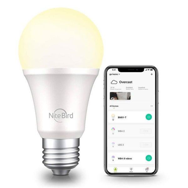 NITEBIRD WB2 Smart WI-FI-s fehér LED izzó E27 / 230V / 8W