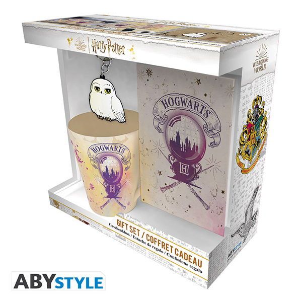Harry Potter &quot;Hogwarts&quot; bögre + kulcstartó + jegyzetfüzet