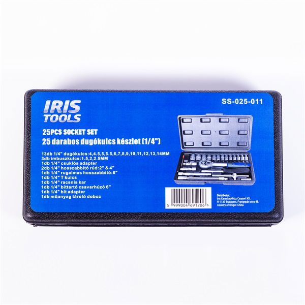 IRIS TOOLS SS-025-011 25 darabos dugókulcs készlet (1/4&quot;)