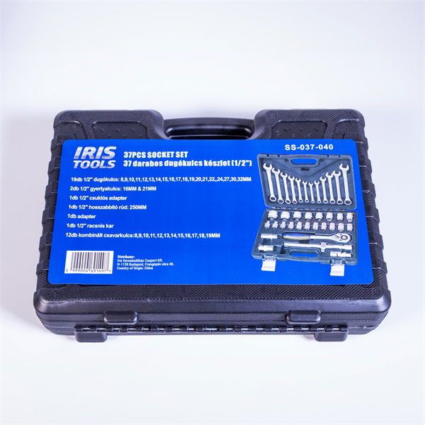 IRIS TOOLS SS-037-040 37 darabos dugókulcs készlet (1/2&quot;)