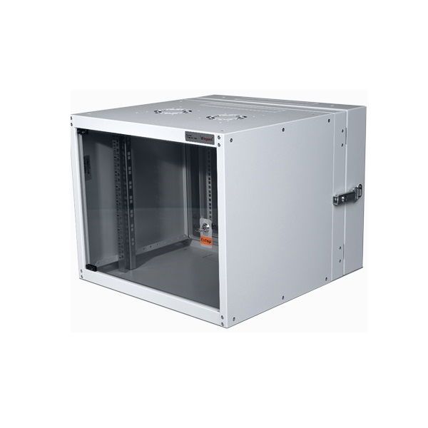 Legrand EVO4U6060 19&quot; 4U SZÉL:600 MÉLY:600 MAG:405 szürke egyrészes, üvegajtós komplett fali rack szekrény Evoline