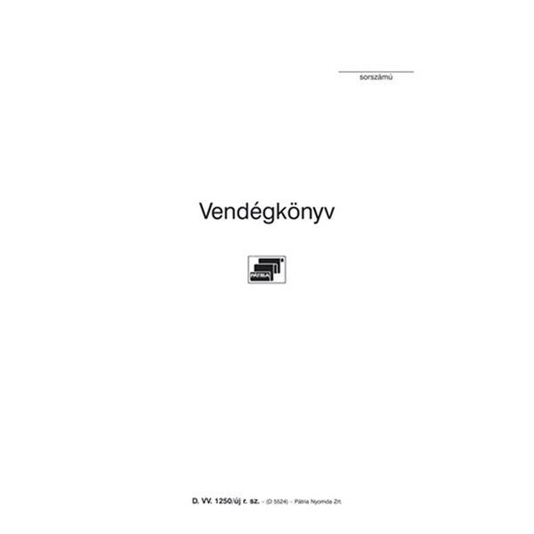 D.VV.1250/UJ 140x200mm 48oldalas &quot;Vendégkönyv&quot; nyomtatvány