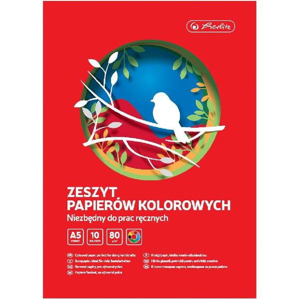 Herlitz A5 10 lap fényes kivágópapír