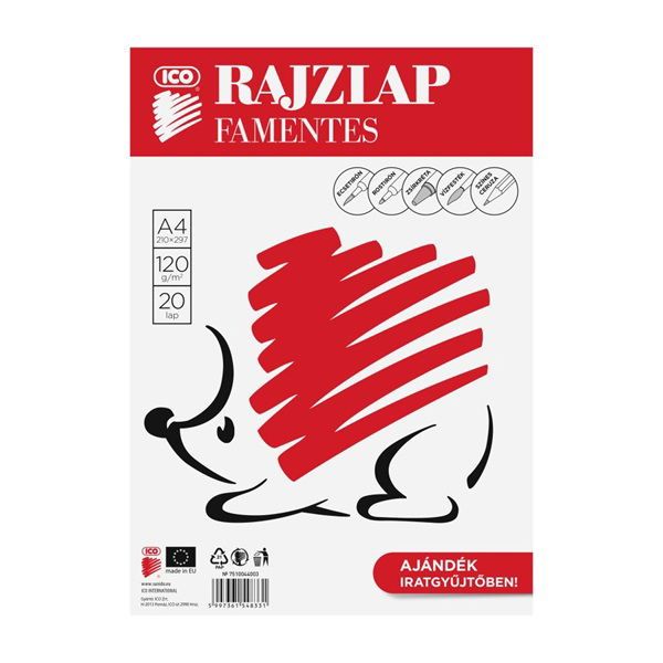 ICO Süni A4 famentes 20db rajzlap