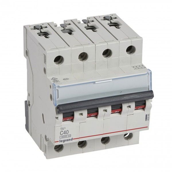 403566 Legrand TX3 kismegszakító 4P C40 6000A/6kA BIC