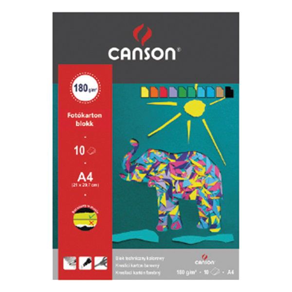 Canson Student A4 10ív színes fotókarton blokk