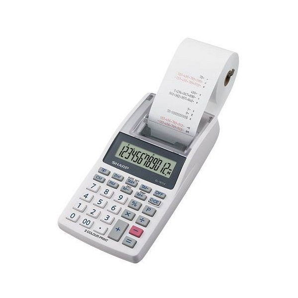 SHARP EL-1611V asztali számológép két színű nyomtatóval, 12 számjegyes kijelzővel, adószámítással