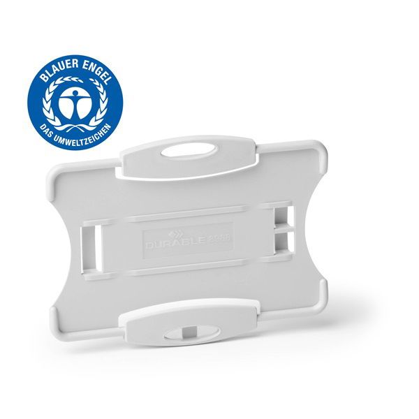 Biztonsági kártyatartó 1 kártyához Durable Eco szürke 10 db/csom